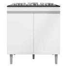Balcão Para Cooktop Adriana 2 Portas Com Tampo Branco