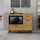 Balcão para Cooktop Ambiente Teresina Cinamomo - Valdemóveis