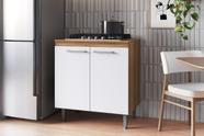 Balcão para Cooktop Bella 80cm 2 Portas com Tampo e Prateleira MDF e MDP