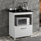 Balcão para Cooktop Cozinha 5 Bocas 1 Porta Salvia Kaiki Bco