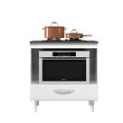 Balcão Para Cooktop e Forno 0,80m Com 1 Gaveta Branco Nicioli