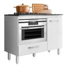 Balcão Para Cooktop Fit 1 Porta 1 Gaveta Branco/Branco UV - Nicioli