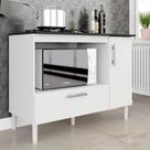 Balcão Para Cooktop Mila 1 Pt 1 Gav Branco - Móveis Arapongas