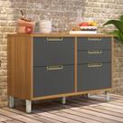 Balcão Para Cozinha 1 Porta 4 Gavetas Imperatriz 100% Mdf