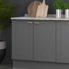 Balcão para Cozinha 2 Portas 80cm X 84,5cm com Tampo Emily Espresso Móveis