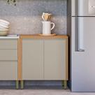 Balcao para Cozinha 2 Portas e 3 Gavetas 80cm Allure