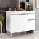 Balcão para Cozinha 3 portas Forks branco Balcão para Cozinha 3 portas Forks branco