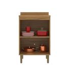 Balcão para Cozinha 60cm 2 Portas Bege/Ipê/Cristalo Balcão para Cozinha 60cm 2 Portas Bege/Ipê/Cristalo