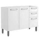 Balcão para Cozinha Bertolini Evidence em Aço com 3 Portas e 2 Gavetas Cor Branco Balcão para Cozinha Bertolini Evidence em Aço com 3 Portas e 2 Gavetas Cor Branco