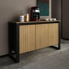 Balcão para Escritório 136cm com 3 Portas e 1 Prateleira ME4147