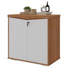 Balcão Para Escritório 74cm 2 Portas Rayly Freijó/Branco A06 - Mpozenato Balcão Para Escritório 74cm 2 Portas Rayly Freijó/Branco A06 - Mpozenato