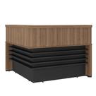 Balcão Para Escritório Atendimento/recepção Em L Nogal/preto