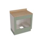 Balcão para Forno de Embutir 80cm Arizona CabeCasa MadeiraOriginals Branco e Menta Balcão para Forno de Embutir 80cm Arizona CabeCasa MadeiraOriginals Branco e Menta