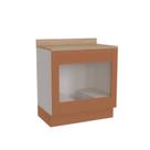 Balcão para Forno de Embutir 80cm com Tampo Arizona CabeCasa MadeiraOriginals Branco e Terracota Balcão para Forno de Embutir 80cm com Tampo Arizona CabeCasa MadeiraOriginals Branco e Terracota