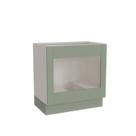 Balcão para Forno de Embutir 80cm sem Tampo Arizona CabeCasa MadeiraOriginals Verde/Branco/Menta