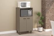Balcão para Forno e Micro-ondas em MDF 15mm com 2 Portas Champagne/Rosé