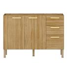 Balcao Para Pia 3 Portas 2 Gavetas 120 Cm Urbane Ktp Freijo