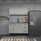 Balcão para Pia de Cozinha 150cm 2 Portas 4 Gavetas Juno
