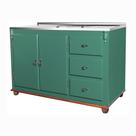 Balcão para Pia de Cozinha Antique 120 cm de Madeira com 2 Portas e 3 Gavetas - 610
