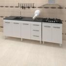 Balcao Pia 150cm E Cooktop 4 Bocas Branco Mobbs Branco