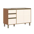 Balcão Pia 3 Portas 2 Gavetas 120cm Venaly - Móveis Henn