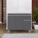 Balcão Pop 100cm para Cozinha 3 Portas 1 Gaveta Pintura UV