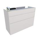 Balcão Recepção Caixa 152cm Off White - Premium -Mod 1.3