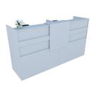 Balcão Recepção Caixa 163cm Branco Alto Padrão 100%Mdf Modelo 1.1