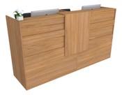Balcão Recepção Caixa 168cm Louro Freijó - Premium - Mod 1.1