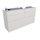 Balcão Recepção Caixa 183cm Off White - Premium -Mod 1.3
