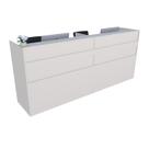 Balcão Recepção Caixa 220cm Branco - Linha Premium - Mod 1.3