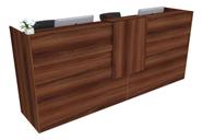 Balcão Recepção Caixa 234cm Álamo - Linha Premium - Modelo 1.1
