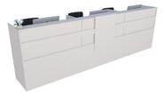 Balcão Recepção Caixa 281cm Off White Linha Premium 1.1