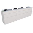 Balcão Recepção Caixa 321cm Off White - Premium -Mod 1.3