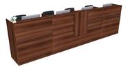 Balcão Recepção Caixa 408cm Álamo - Linha Premium - Modelo 1.1