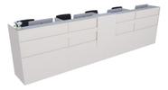 Balcão Recepção Caixa 522cm Branco - Linha Premium - Mod 1.1