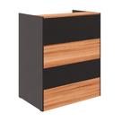 Balcão Recepção Nogal Sevilha e Preto 90 cm Balcão Recepção Nogal Sevilha e Preto 90 cm