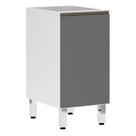 Balcão Sem Tampo 40cm Branco Com Cinza Puro Balcão Sem Tampo 40cm Branco Com Cinza Puro