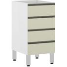 Balcão Sem Tampo 40cm Branco Com Kashmir