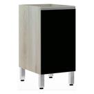 Balcão Sem Tampo 40cm Lis Legno Crem e Preto Tx