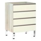 Balcão Sem Tampo 60cm Luci Legno Crem e Kashmir