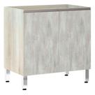 Balcão Sem Tampo 80cm Luci Legno Crem e Concreto