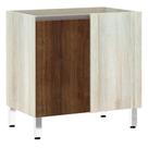 Balcão Sem Tampo Canto Reto Luciane 80cm Luci Legno Crema
