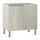 Balcão Sem Tampo De Canto Reto Luciane 80cm Lis Legno Crema