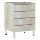Balcão Sem Tampo Gaveteiro 60cm Lis Legno Crema