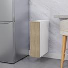 Balcão Suspenso Porta Tempero 20cm sem Tampo Ipanema CabeCasa MadeiraOriginals Acácia/Branco Balcão Suspenso Porta Tempero 20cm sem Tampo Ipanema CabeCasa MadeiraOriginals Acácia/Branco
