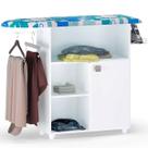 Balcão Tábua de Passar Roupa 1 Porta com Nichos Maria Branco