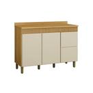 Balcão Valde Móveis Dakota 120cm 3 Portas 2 Gavetas