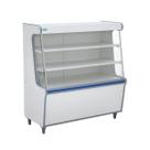 Balcão Vitrine Seco Expositor Art 100 Branco Faixa Azul Balcão Vitrine Seco Expositor Art 100 Branco Faixa Azul