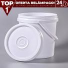 Balde 18 litros com tampa Lacre Alça Plastica- Jaguar